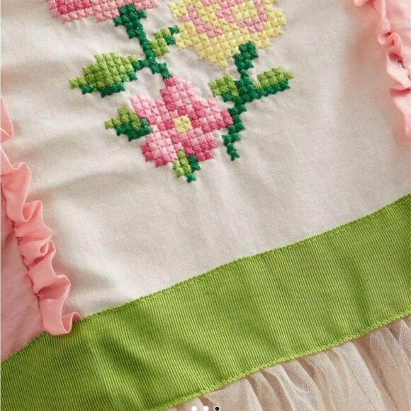 Mini Boden NWT Cross Stitch Dress - Picture 4 of 6